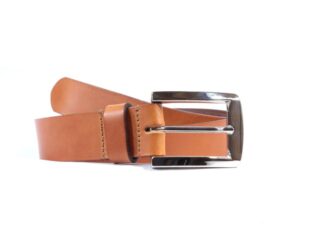 La Guêpe - Ceinture cuir marron Gold, magnifique boucle imposante polie 4045 Choisir