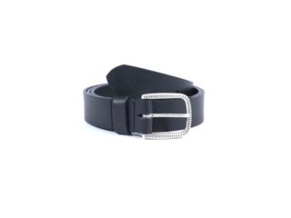 Ceinture cuir noir boucle à motif 4030 120 cm par la marque La Guêpe La Guêpe - Ceinture cuir noir boucle à motif 4030 120 cm