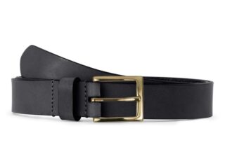 Ceinture cuir noir, boucle carrée, classique, en laiton – 30mm – 4125 Choisir par la marque La Guêpe La Guêpe - Ceinture cuir noir, boucle carrée, classique, en laiton – 30mm – 4125 Choisir