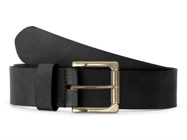 La Guêpe - Ceinture cuir noir, boucle carrée, classique, en laiton – 40mm – 4127 Choisir