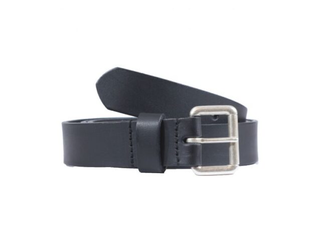 La Guêpe - Ceinture cuir noir boucle compacte acier vieilli 4055 Choisir