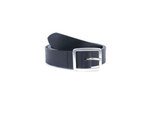 La Guêpe - Ceinture cuir noir, boucle double finition satinée 4034 120 cm
