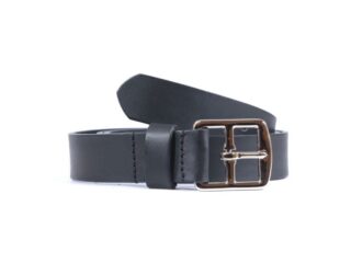 La Guêpe - Ceinture cuir noir boucle laiton massif chromé  4057 Choisir