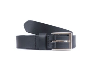 La Guêpe - Ceinture cuir noir boucle rectangulaire très sobre 4051 Choisir