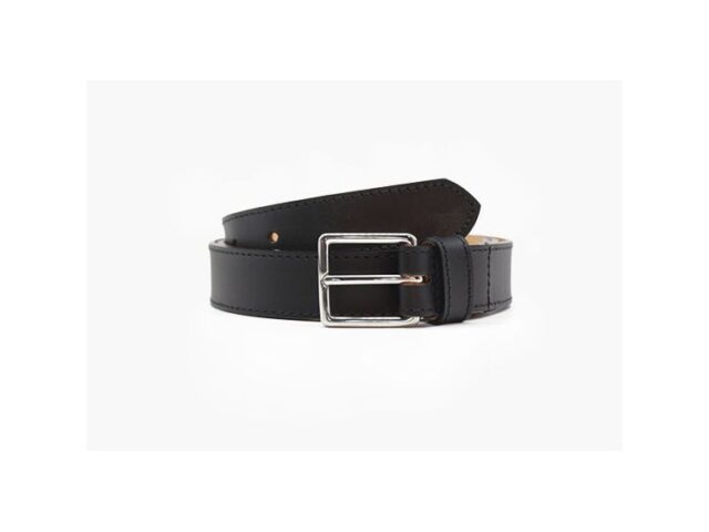 La Guêpe - Ceinture cuir noir doublé, boucle inox carrée 5100 Choisir