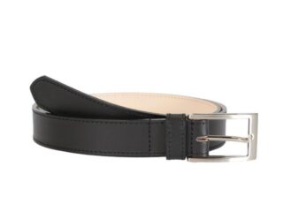 La Guêpe - Ceinture cuir noir doublé, boucle longue et élégante 5056 Choisir