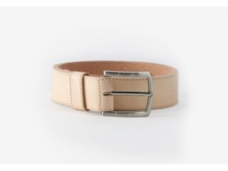 La Guêpe - Ceinture cuir nude, boucle aux belles lignes courbes  8065 Choisir