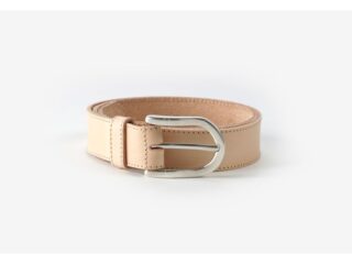 La Guêpe - Ceinture cuir nude, boucle fer à cheval  8029 Choisir