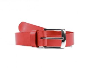 Ceinture cuir rouge, boucle chromée 4039 Choisir par la marque La Guêpe La Guêpe - Ceinture cuir rouge, boucle chromée 4039 Choisir