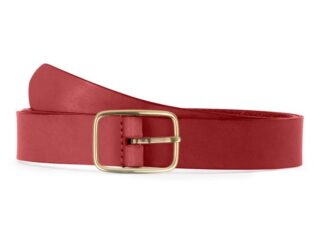 Ceinture cuir rouge, boucle rectangulaire, classique, en laiton – 30mm – 4130 Choisir par la marque La Guêpe La Guêpe - Ceinture cuir rouge, boucle rectangulaire, classique, en laiton – 30mm – 4130 Choisir
