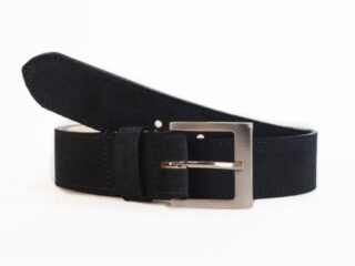 La Guêpe - Ceinture cuir velours bleu nuit, boucle carrée  2046 Choisir