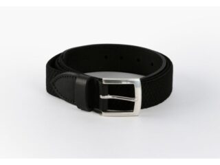 La Guêpe - Ceinture élastique en cuir noir – 10103 Choisir