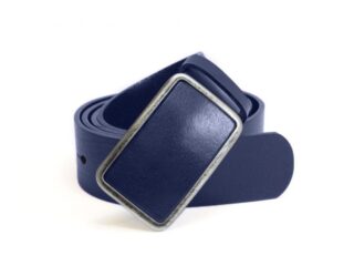 La Guêpe - Ceinture en cuir bleu marine boucle cuir et métal- 4090 Choisir