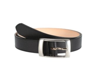 Ceinture en cuir grainé noir, piqure ton sur ton 7028 Choisir par la marque La Guêpe La Guêpe - Ceinture en cuir grainé noir, piqure ton sur ton 7028 Choisir