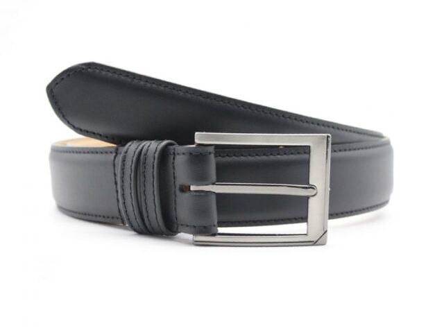 La Guêpe - Ceinture en cuir lisse noir 6097 Choisir