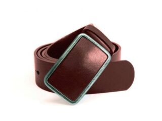 La Guêpe - Ceinture en cuir marron cannelle boucle cuir et métal  4090 Choisir