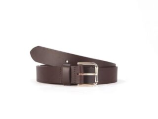 Ceinture en cuir marron et sa boucle élégante – rouleau fixe -4024 120 cm par la marque La Guêpe La Guêpe - Ceinture en cuir marron et sa boucle élégante – rouleau fixe -4024 120 cm