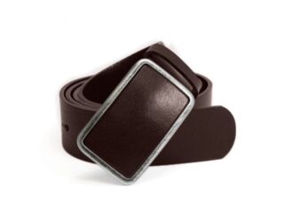 La Guêpe - Ceinture en cuir marron foncé boucle cuir et métal  4090 Choisir