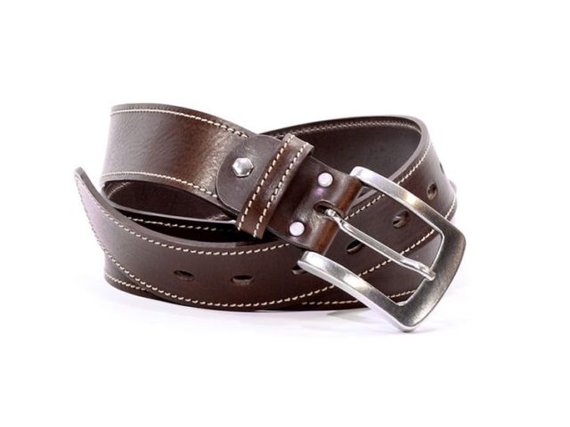 La Guêpe - Ceintures - Ceinture en cuir marron