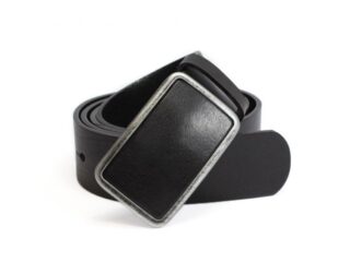 La Guêpe - Ceinture en cuir noir boucle cuir et métal  4090 Choisir