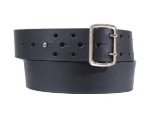 Ceinture en cuir noir style militaire 4080 120 cm par la marque La Guêpe La Guêpe - Ceinture en cuir noir style militaire 4080 120 cm