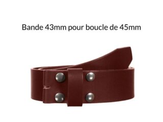 La Guêpe - Ceinture en cuir sans boucle Marron cannelle 45 mm 4004 Choisir