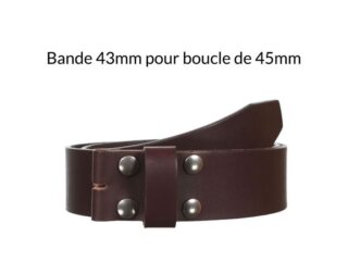 La Guêpe - Ceinture en cuir sans boucle Marron foncé 45 mm 4004 Choisir