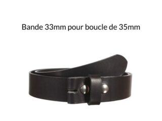 Ceinture en cuir sans boucle Noir 35 mm 4002 Choisir par la marque La Guêpe La Guêpe - Ceinture en cuir sans boucle Noir 35 mm 4002 Choisir
