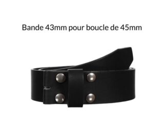 La Guêpe - Ceinture en cuir sans boucle Noir 45 mm 4004 Choisir