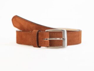 La Guêpe - Ceinture en cuir velours gold doublé, boucle carré  2088 Choisir