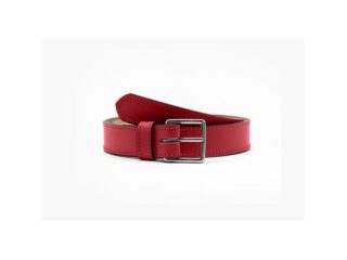 La Guêpe - Ceinture hypoallergénique, élégante et raffinée. cuir rouge doublé, boucle inox carrée 5100 Choisir