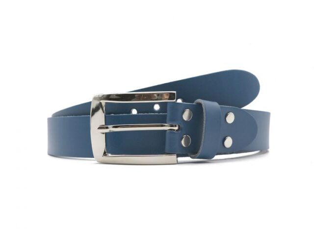 La Guêpe - Ceinture la guêpe en cuir bleu moyen 1045 110 cm