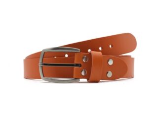 La Guêpe - Ceinture la guêpe en cuir orange 1043 110 cm