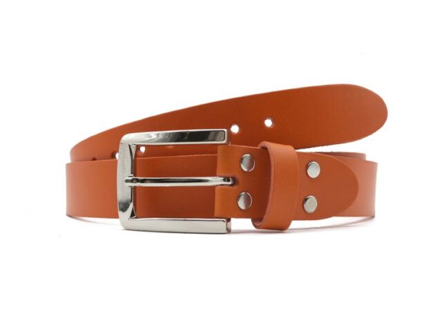 La Guêpe - Ceinture la guêpe en cuir orange 1045 110 cm