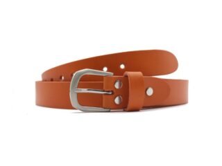 La Guêpe - Ceinture la guêpe en cuir orange 1052 110 cm
