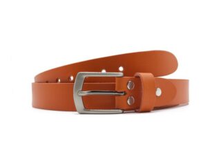 La Guêpe - Ceinture la guêpe en cuir orange 1053 110 cm