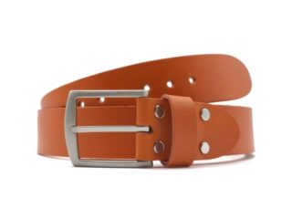 La Guêpe - Ceinture la guêpe en cuir orange 1067 110 cm