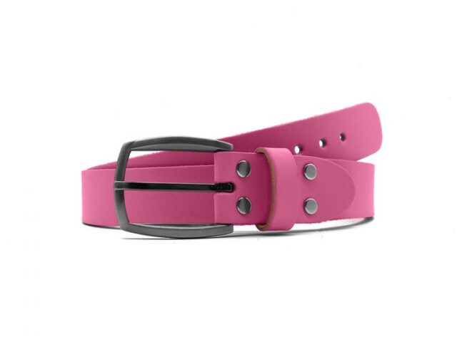 La Guêpe - Ceinture la guêpe en cuir rose 1043 110 cm