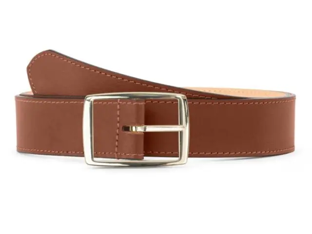 La Guêpe - Ceinture premium cuir chic gold, boucle rectangulaire, moderne, dorée – 35mm – 5120 Choisir