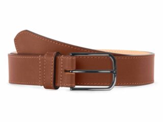 La Guêpe - Ceinture premium cuir chic gold, boucle rectangulaire, moderne, finition canon de fusil brillant  35mm  5123 Choisir