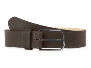 La Guêpe - Ceinture premium cuir chic marron foncé, boucle rectangulaire, moderne, finition canon de fusil brillant – 35mm – 5123 Choisir