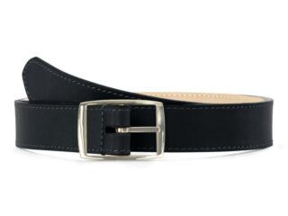 Ceinture premium cuir chic noir, boucle rectangulaire, moderne, dorée – 30mm – 5118 Choisir par la marque La Guêpe La Guêpe - Ceinture premium cuir chic noir, boucle rectangulaire, moderne, dorée – 30mm – 5118 Choisir