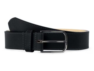 La Guêpe - Ceinture premium cuir chic noir, boucle rectangulaire, moderne, finition canon de fusil brillant – 35mm – 5123 Choisir