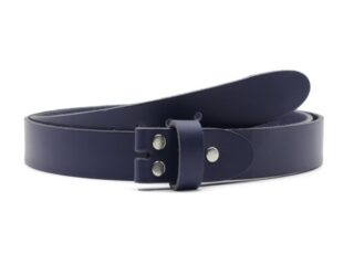 La Guêpe - Ceinture sans boucle cuir bleu marine  30 mm  1001 Choisir