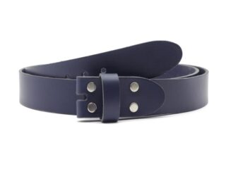 La Guêpe - Ceinture sans boucle cuir bleu marine  35 mm  1002 Choisir