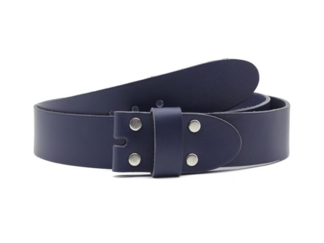 La Guêpe - Ceinture sans boucle cuir bleu marine – 45 mm – 1004 Choisir