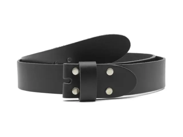 La Guêpe - Ceinture sans boucle cuir noir – 45 mm – 1004 Choisir