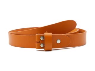 La Guêpe - Ceinture sans boucle cuir orange  30 mm  1001 Choisir