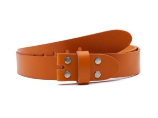La Guêpe - Ceinture sans boucle cuir orange  35 mm  1002 Choisir
