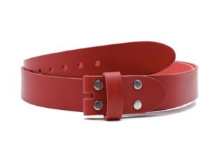 La Guêpe - Ceinture sans boucle cuir rouge  35 mm  1002 Choisir